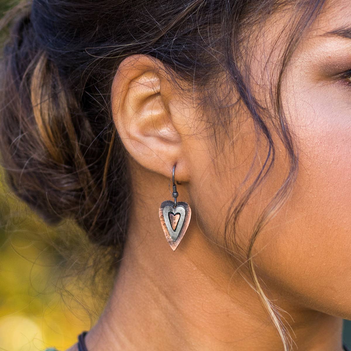 Anju Jewelry - Wholesale Dangle Earrings - Pewter Earrings - Tall Heart1