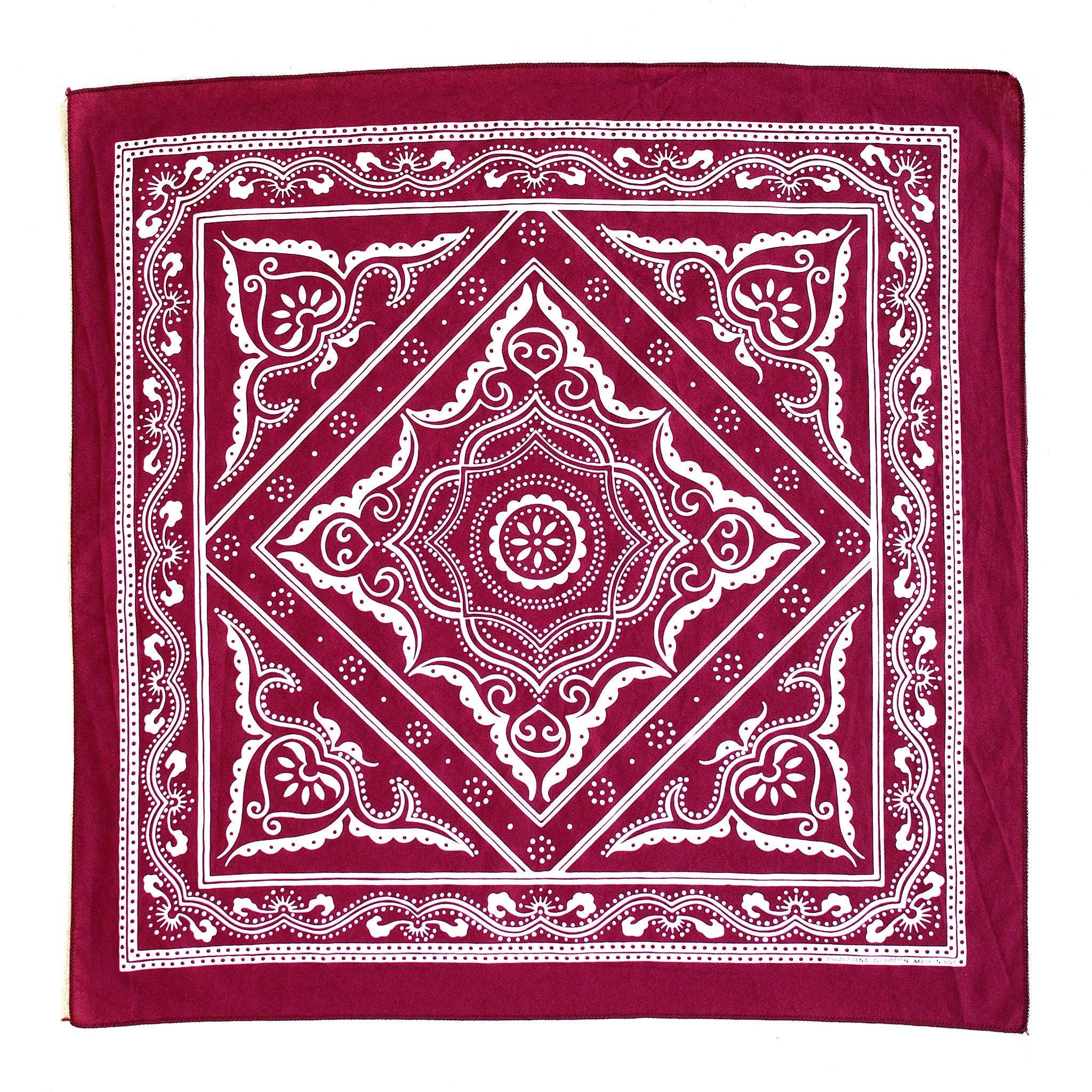 Abracadana – Großhandel Bandana – Unisex – Westlicher Bandana-Wein2