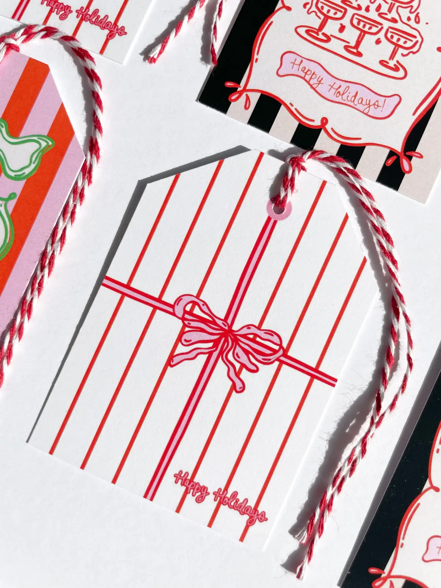 Bon Femmes – wholesale Gift tag – Happy Holidays Gift Tag Set of 63