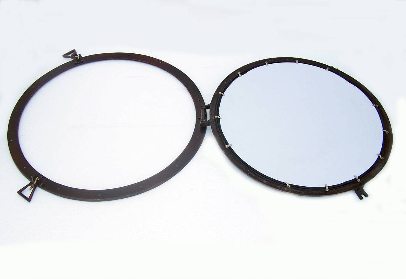 Hampton Nautical – Großhandel 3D-Wandkunst – Deluxe Class Antikes Kupfer Dekoratives Bullauge Fenster 30"3