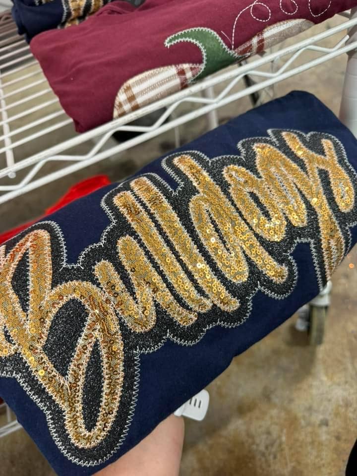 Shop Southern Belle - Wholesale T-Shirt - Women's - Game Day Custom School Spirit Wear Real Sequins Short Sleeve1