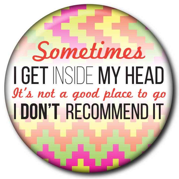 Static Cat Studio - Wholesale Lapel pin/button - Sometimes I Get Inside My Head – Pin1