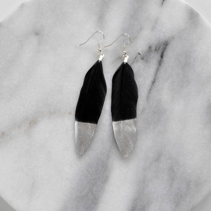Libby & Smee - Wholesale Dangle Earrings - Gold and Silver Feather Earrings11