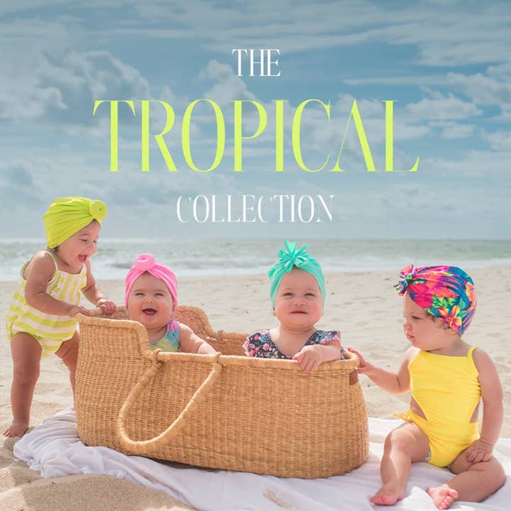 Sweet Peas Co - Wholesale Swim Cap - Kids & Baby - Blue Lagoon Knot Turban3