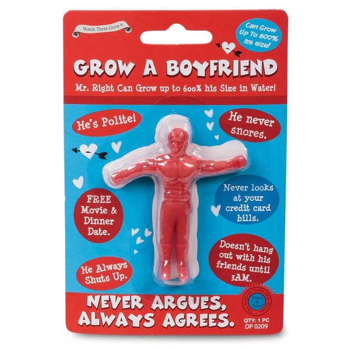 The Diabolical Gift People - Novelty Gifts, Mother's Day - Wholesale Gag Gift/Novelty Gift - Grow A Boyfriend - Novelty Gifts, Valentine Gifts for Women