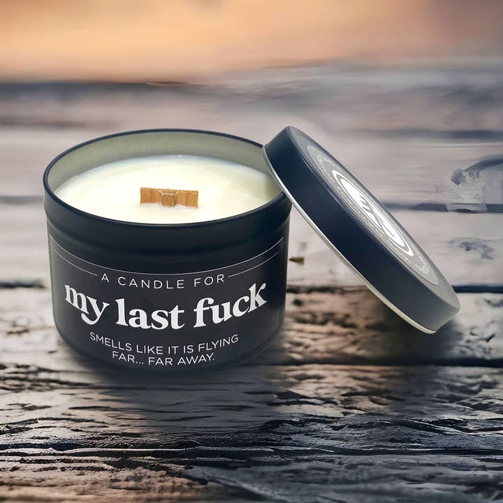 My Last Fuck | Wood Wick Candle for wholesale by Pinetree Innovations Canada
