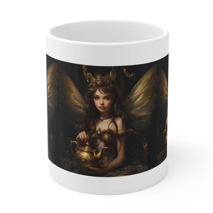 Tasse à thé Fairy Belle - Tasse en céramique 11oz pour la vente par Lilly's Artwork
