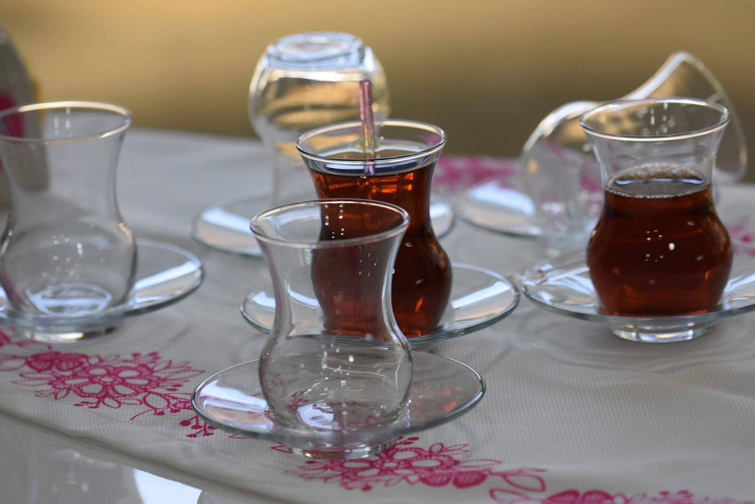 Hakan - Vente Tasse à café/thé - Verres à thé turcs Ayda pour boissons chaudes, lot de 6, 4,5 oz6