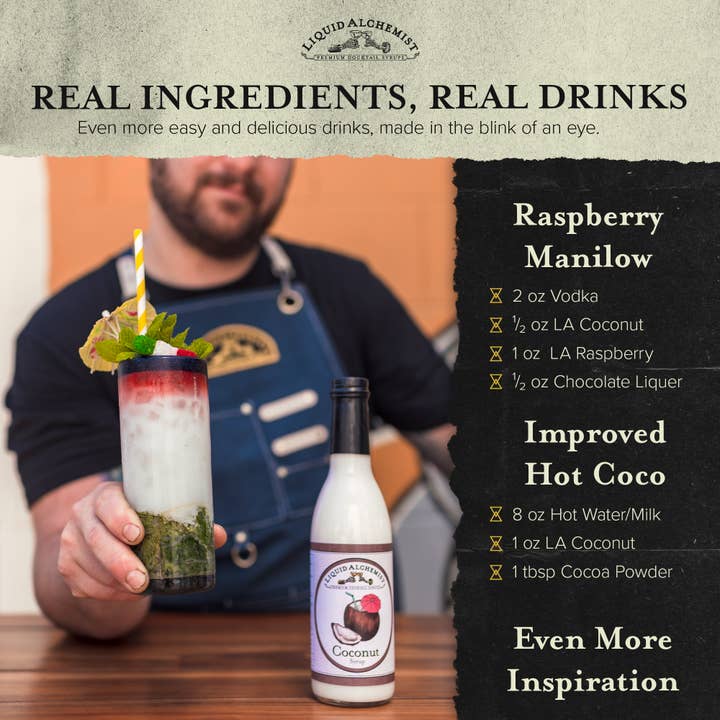 Liquid Alchemist Syrups - Wholesale Cocktail Mix/Syrup - Coconut Cocktail Syrup