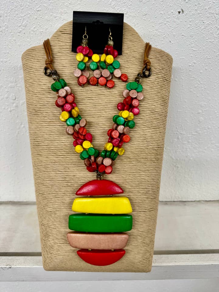 4 STRANDS ADJUSTABLE BROWN WAX CORD WITH MULTI COLOR BRIGHTS for wholesale by International Duru's