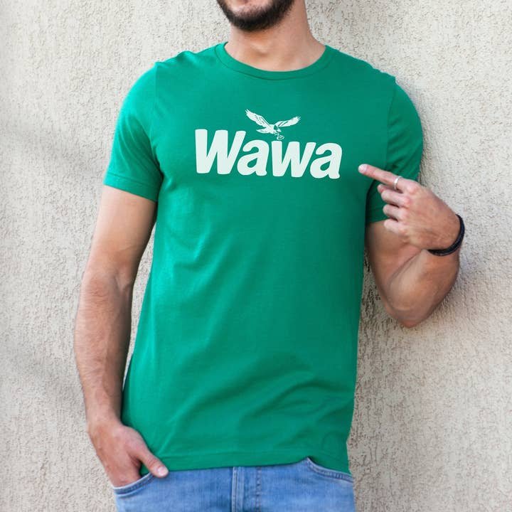 TheKingShirt - Wholesale Screen Printed T-Shirt - Women's - Eagles Wawa Shirt - Philly Kelly Green Tee Gift1