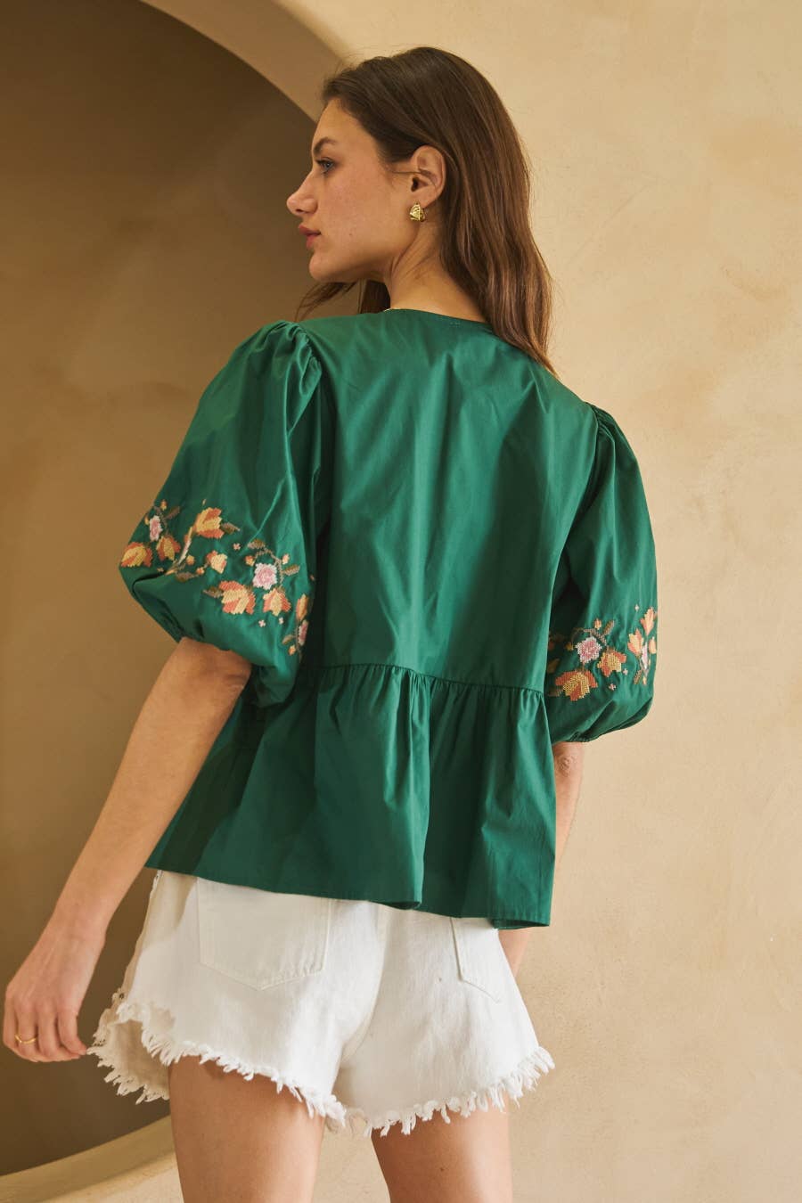 Oddi - Vendita all'ingrosso Camicetta - Donna - Blusa in popeline con fiocco frontale.8