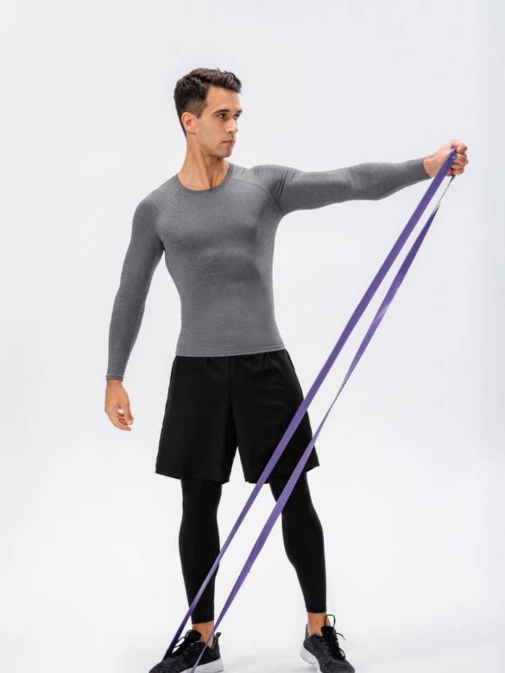 Active by Anna-Kaci - Wholesale Athletic top – men's - Men's Long Sleeve Compression Shirt with Crew Neck10