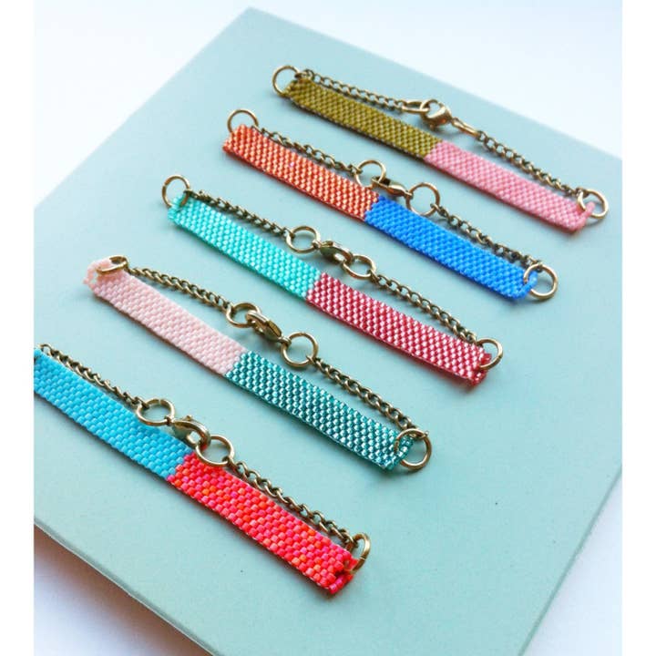 New Colour Block Bracelets for wholesale by Loela