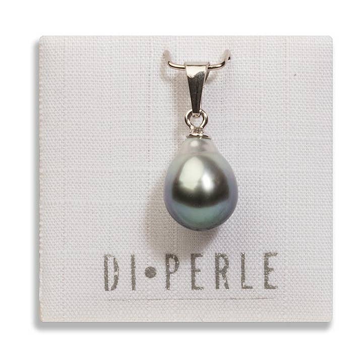 Tahiti pärlhänge | 8,0 x 9,0 mm | 925 silver för wholesale av Di Perle GmbH