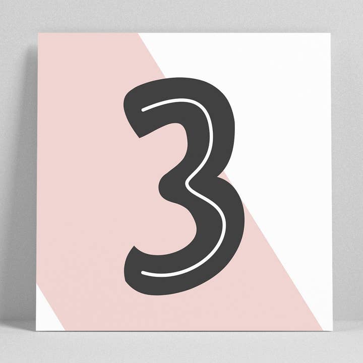 carte-lettre « 3 » pour la vente par Fünf vor Zehn