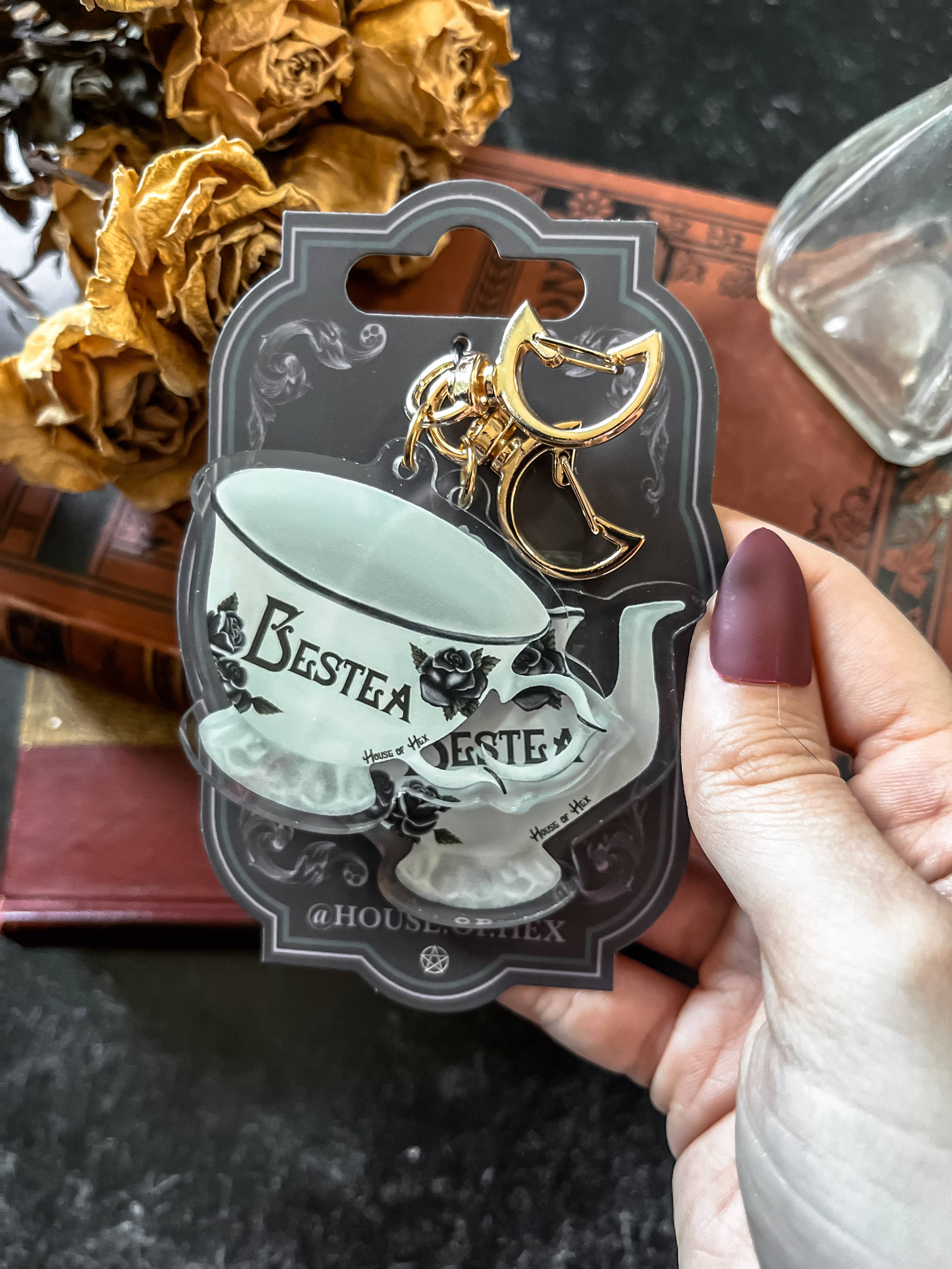 House of Hex – wholesale Keychain – Women's – Bestea Keychain Set | BFF | Tea party | Friendship1