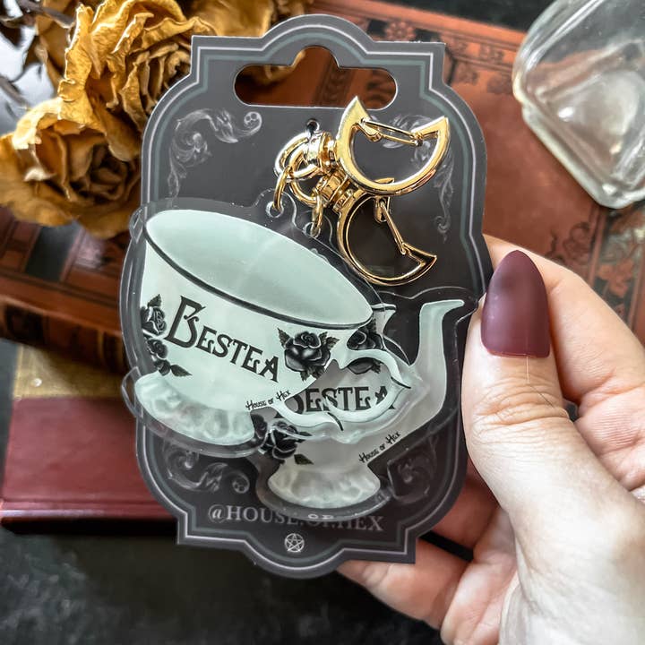 House of Hex - Wholesale Keychain - Women's - Bestea Keychain Set | BFF | Tea party | Friendship1