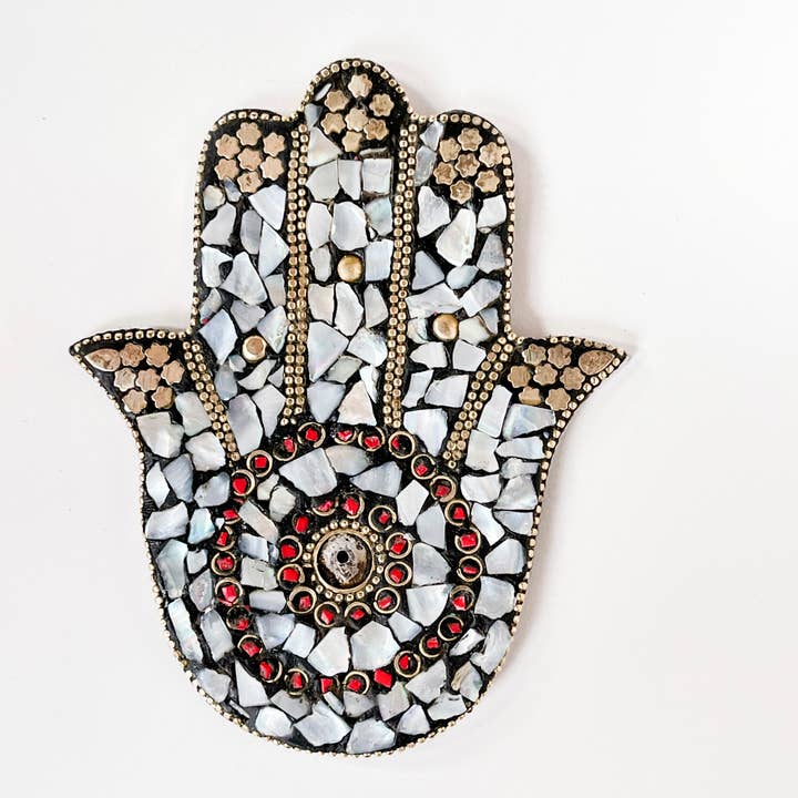 Artschatz LLC - Wholesale Incense Holder - Hamsa Hand - Pearl - Incense Holder