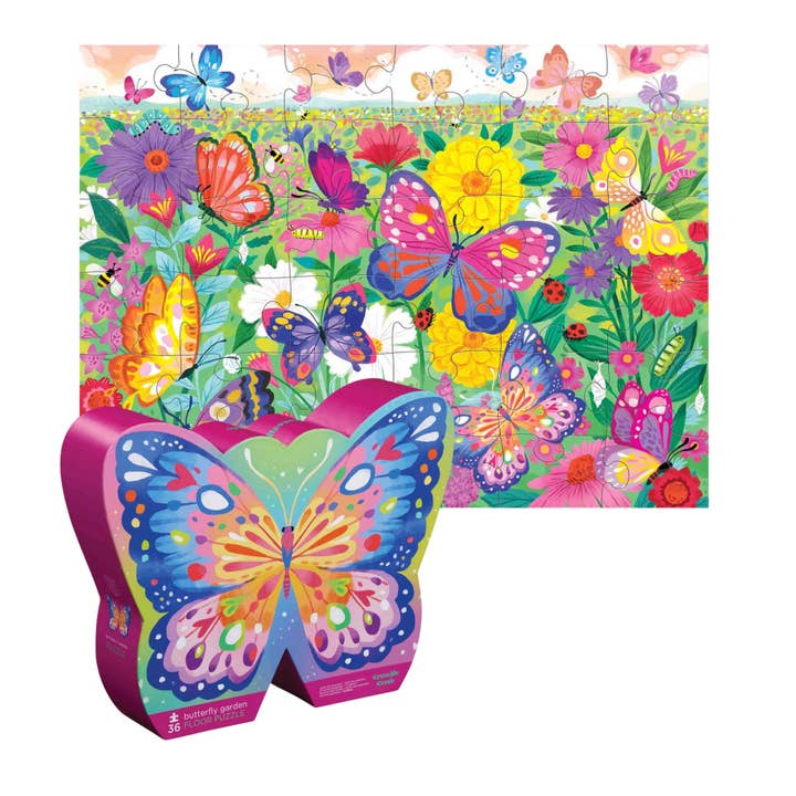 Crocodile Creek Puzzle de Sol 36 Pièces Jardin de Papillons FSC pour la vente par Hippychick