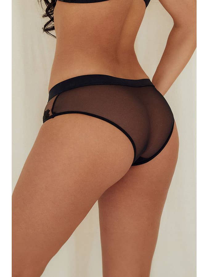 Best Underwear Line – wholesale Underwear – Women's – Youmita Floral Mesh Panty Plus - 90063-PTY-1X-4445