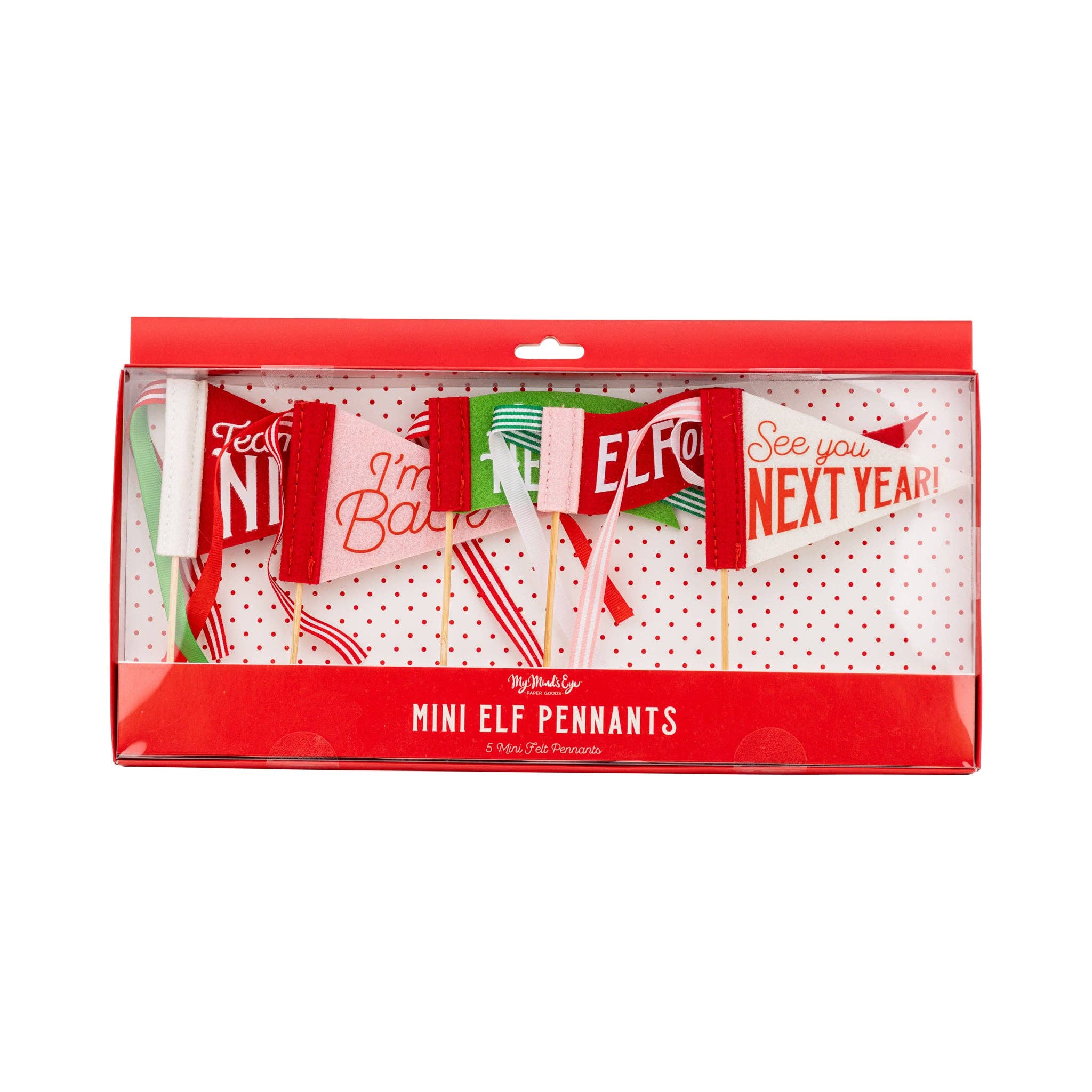 My Mind’s Eye - Wholesale Christmas Decoration - PLHB364 - Mini Elf Pennants2