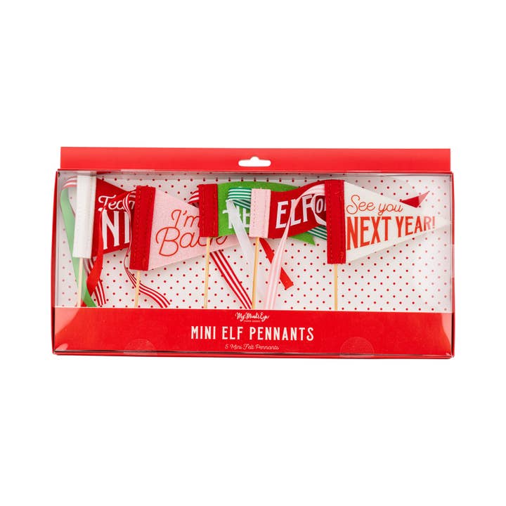 My Mind’s Eye - Wholesale Christmas Decoration - PLHB364 - Mini Elf Pennants2