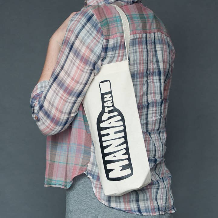 Maptote - Wholesale Wine Tote - Manhattan Single Wine Totes - USA Made Cotton Canvas Bag2