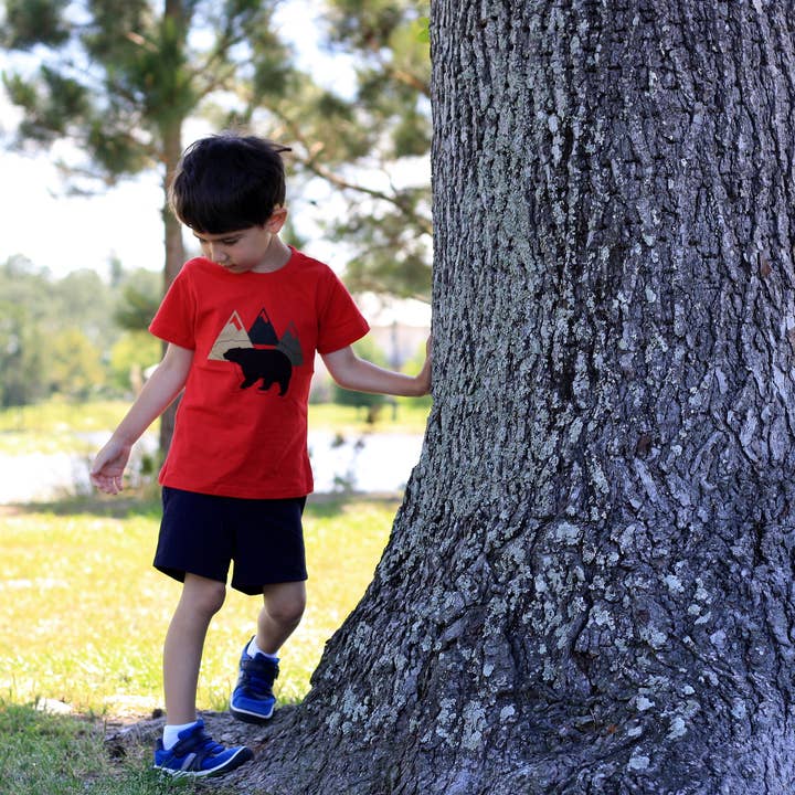 Doodle Pants – Engroshandel T-shirt - Børn – Black Bear Toddler og Kids Shirt7