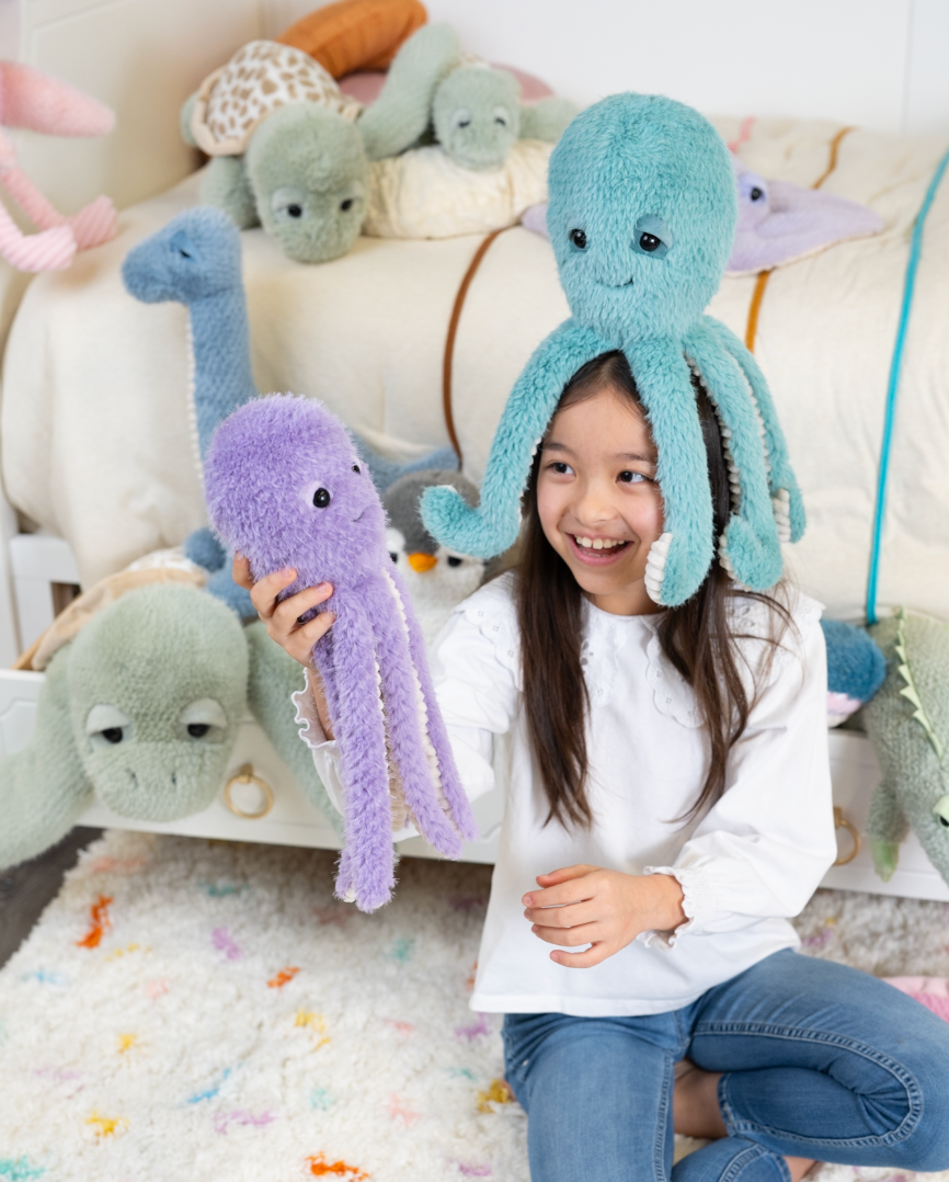 The Petting Zoo - Wholesale Stuffed/Plush Toy - Kids & Baby - 14" (36cm) Sea Fuzzlez Octopus5