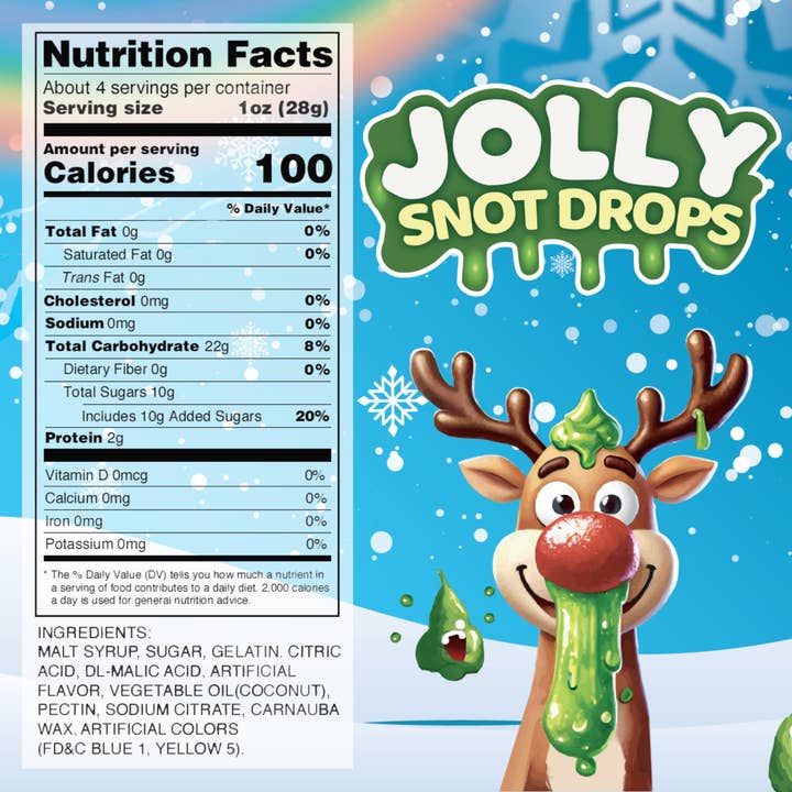 Needzo Inc - Wholesale Gummy - Christmas Jolly Snot Drops, Watermelon Gummies, Gag Gifts1