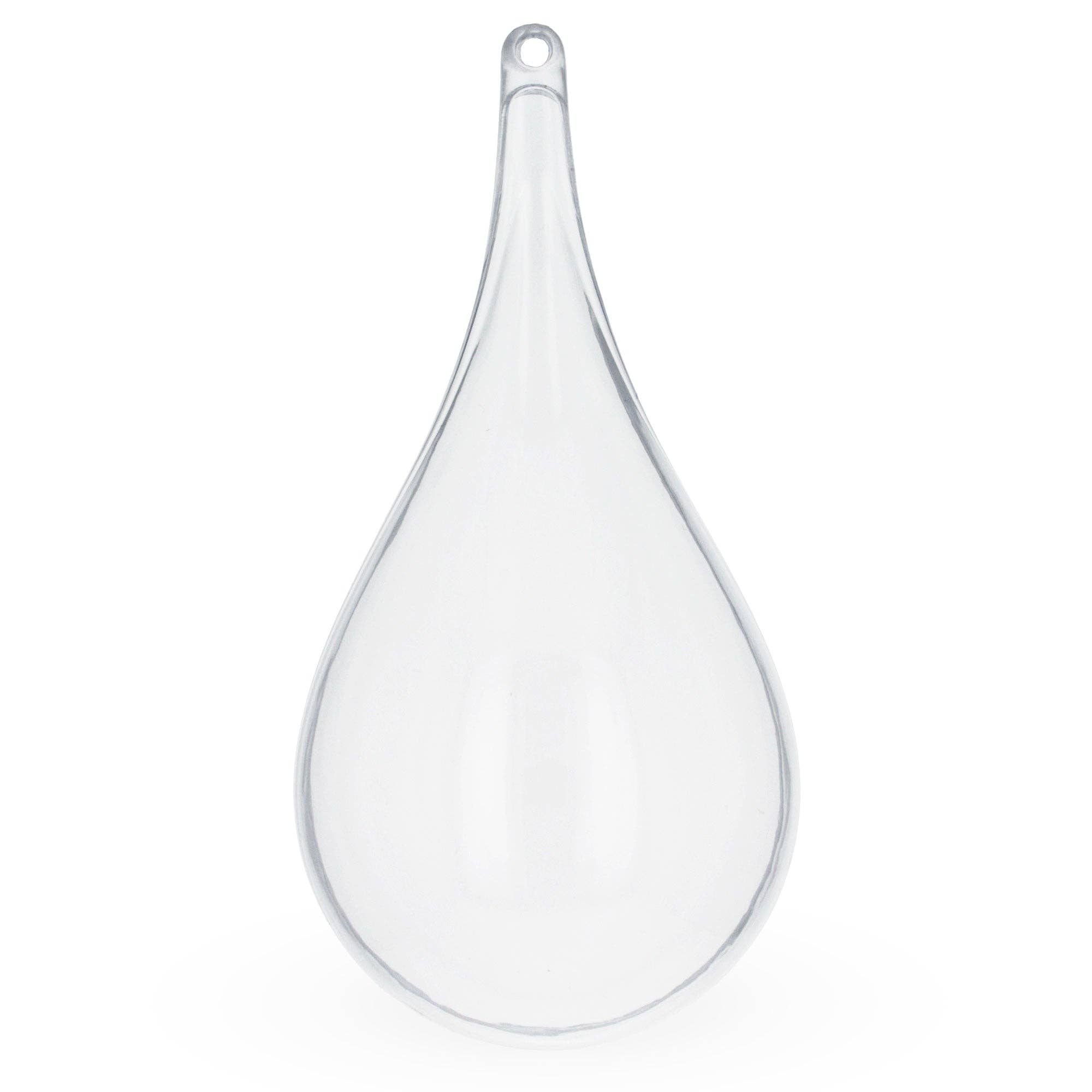 BestPysanky – wholesale Ornament set – 3 Clear Plastic Waterdrop Ornaments 4.3 Inches (109 mm)2