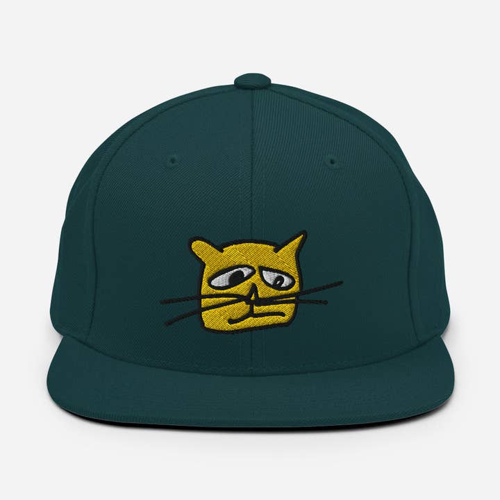 Dumb Cat Snapback Hat for wholesale by dailydumbcat