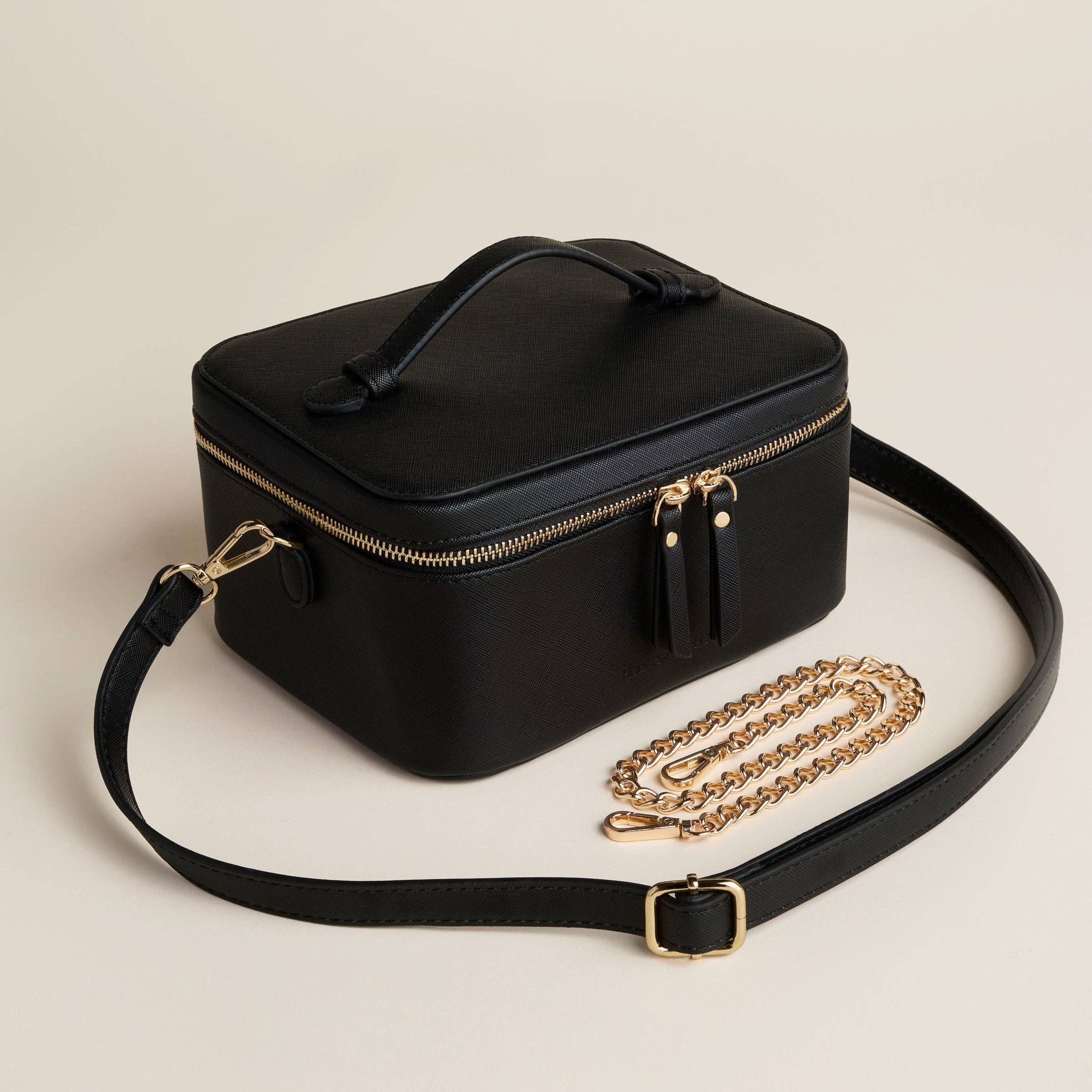 Hudson + Bleecker – wholesale Make-up/cosmetic bag – Jetsetter Train Case - Black1