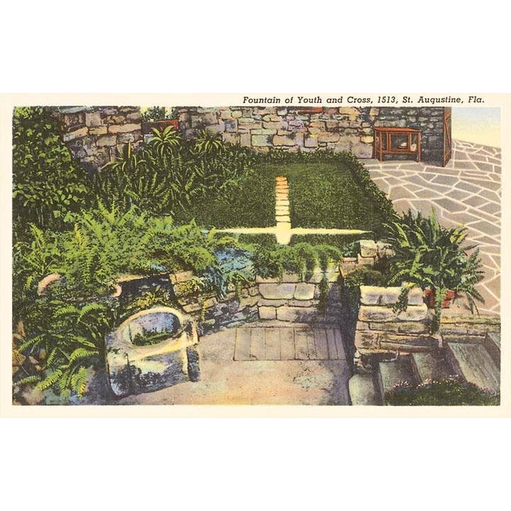 Kunstdruck FL-328 Jungbrunnen, St. Augustine, Florida für den Großhandel von Found Image Press