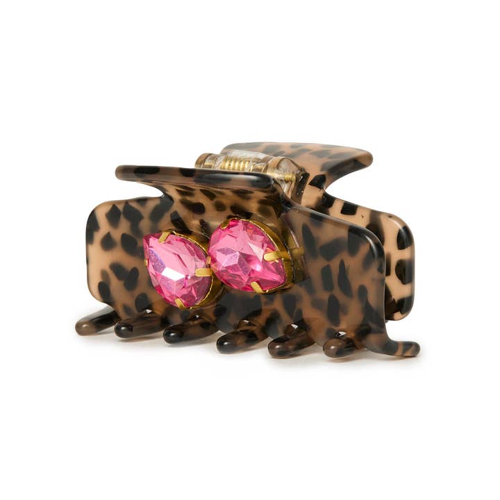 Lele Sadoughi - Wholesale Hair Clip - Women's - CHEETAH MINI MOI TOI CLAW CLIP1