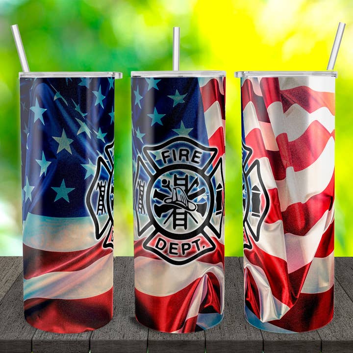 Fire Dept Flag for wholesale by Noel & Co Tumblers