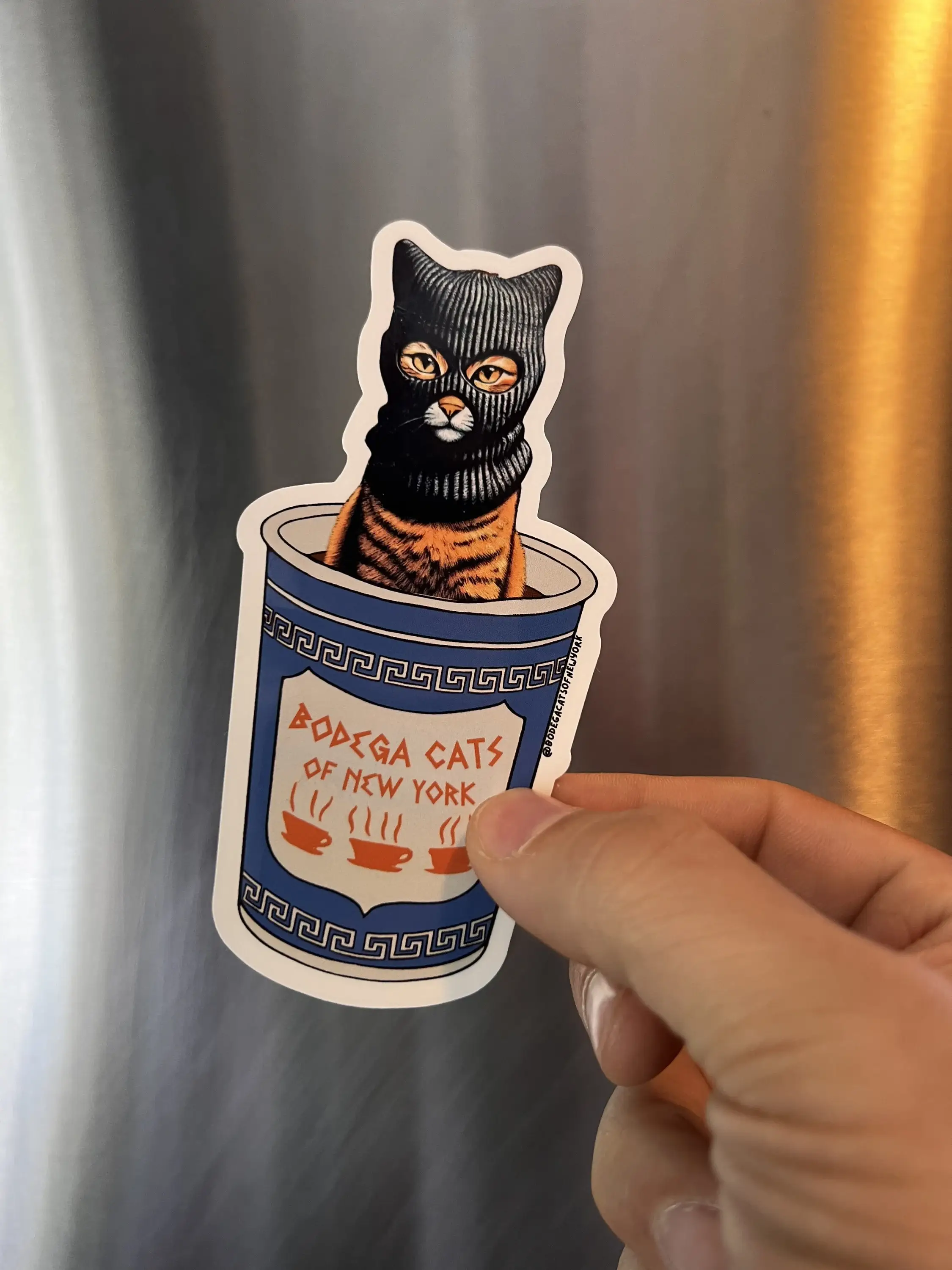 Bodega Cats of New York - Wholesale Sticker - Bodega Cats of New York 4.5" Sticker (Ski Mask)2