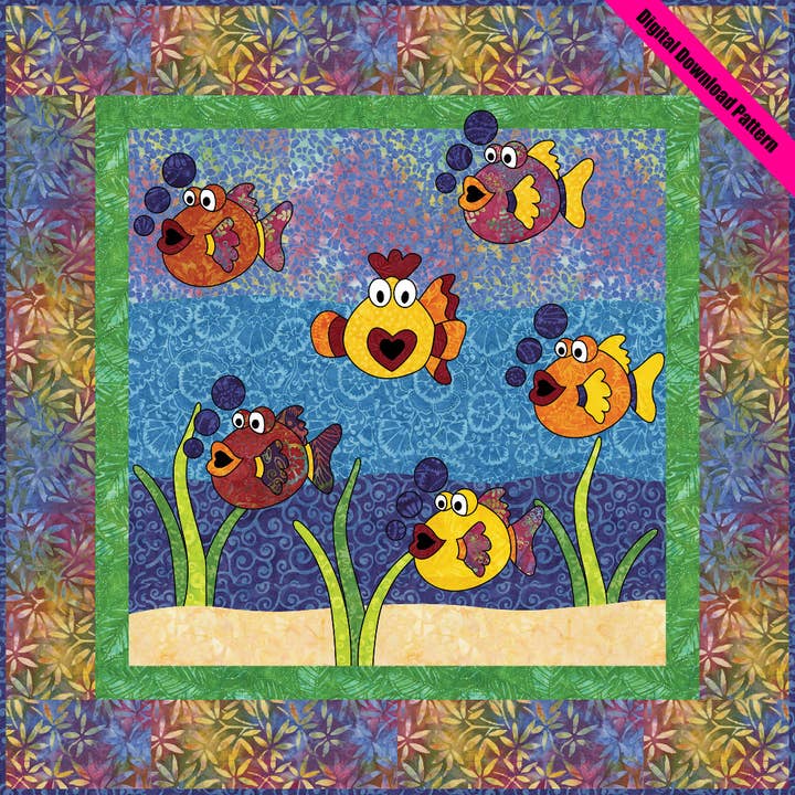 The Whimsical Workshop - Wholesale Craft Sewing Kit - Under the Sea Quilt Pattern1