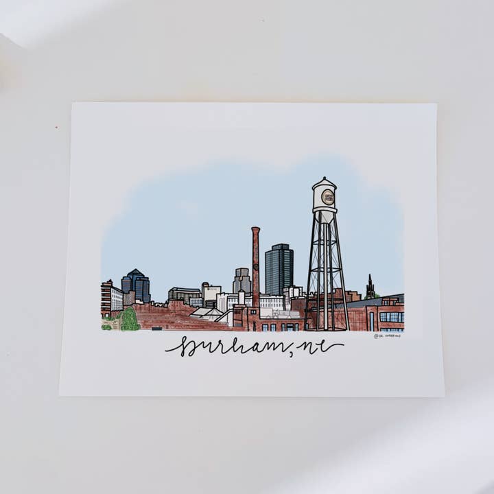 J'aurais aimé que vous soyez ici | Downtown Durham Imprimer pour la vente par CK + CO