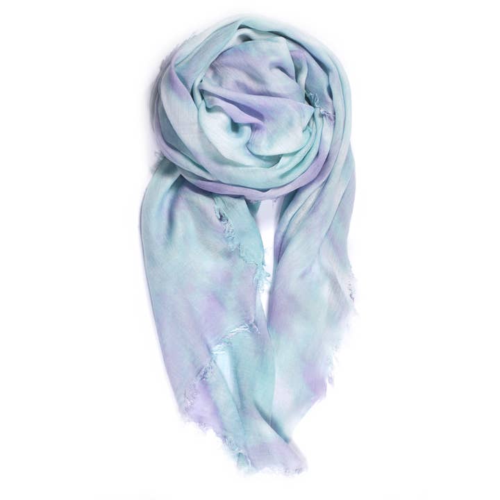 Lenço de nó duplo - Aqua/Ice por atacado de fig & bella