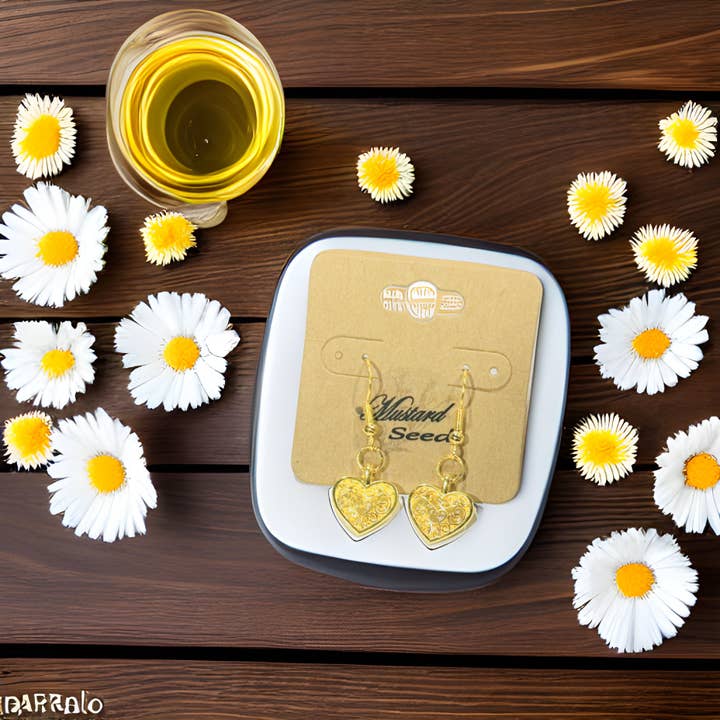 Gold Heart Earrings for wholesale by Mustard Seed Acquisitions