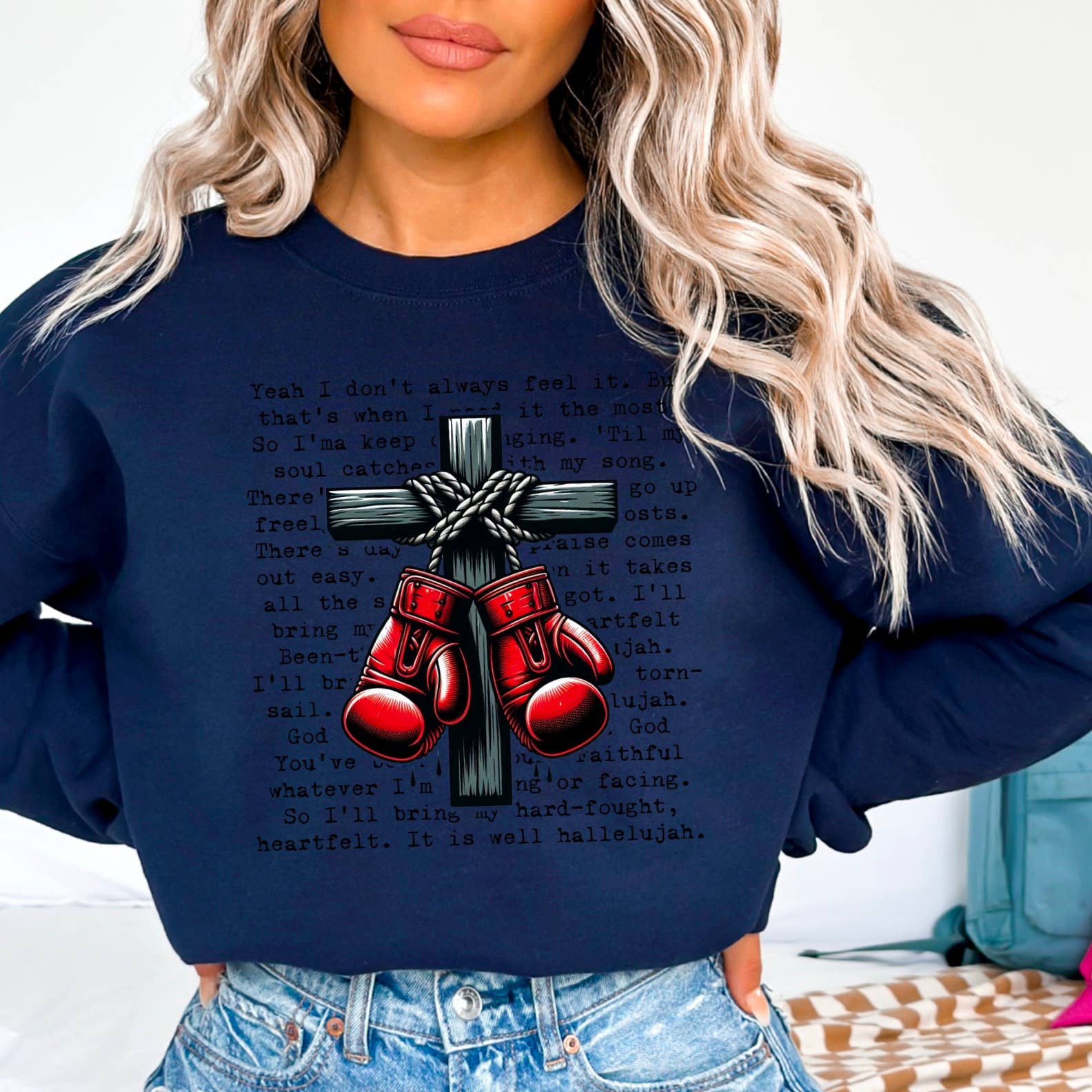 Shoppe SHC – wholesale Graphic sweatshirt – Women’s – Hard Fought Hallelujah  Screen Print Sweatshirt 10