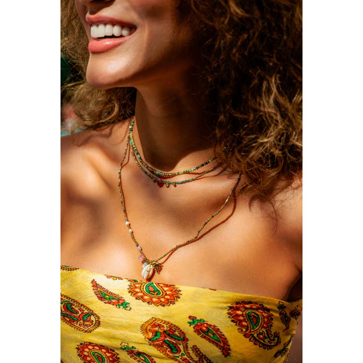 REMOVED BRAND - Wholesale Choker/Collar - Pack of 2 Rim C7 Necklaces Opal, Ruby Zoisite, Turquoise2