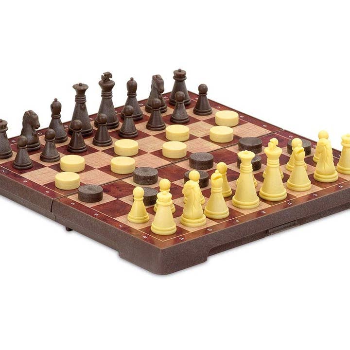 Cayro - Wholesale Board Game - Chess And Checkers - Magnetic Travel Game5