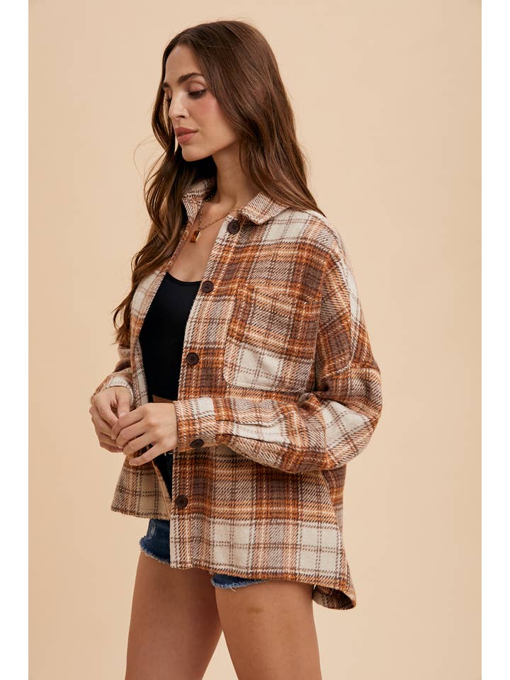In Loom - Wholesale Button Down Shirt - Women's - OVERSIZED PLAID SHIRT4