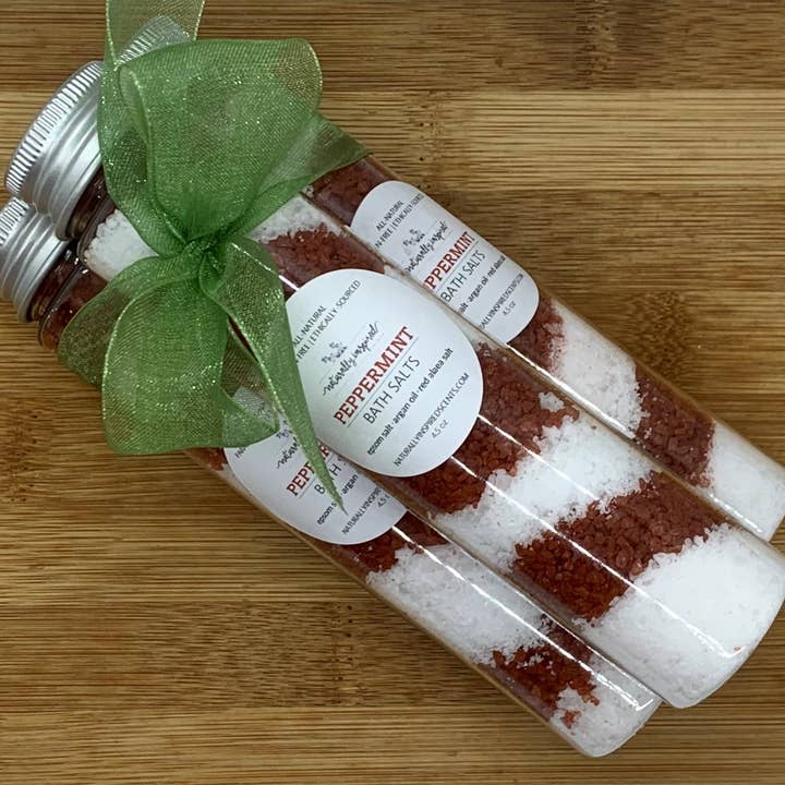 Tubes de sels de bain 3PK | Sucre d'orge à la menthe poivrée pour la vente par Naturally Inspired Scents