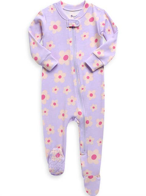 Violet Grenouillère Bébé Violette Floraison Modale en vente sur Faire0