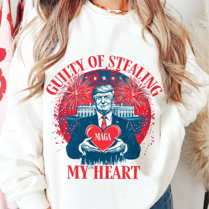 NVC Ecommerce LLC - Wholesale T-Shirt (Graphic) - Women's - Trump Valentine's Day Shirt, White House Pink Trump Sweater