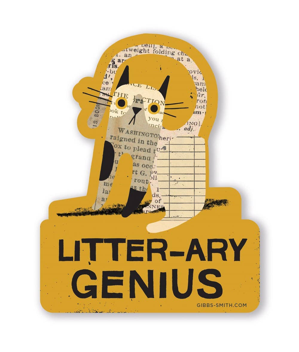 Gibbs Smith - Wholesale Sticker -  Literr-ary Genius Sticker Pack (6)0
